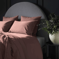 Image showing the Luxe Cotton Double Duvet Cover, Rust product.