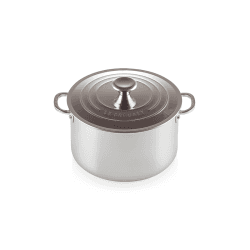 Image showing the Signature Uncoated Stockpot with lid, 24cm, Stainless Steel product.