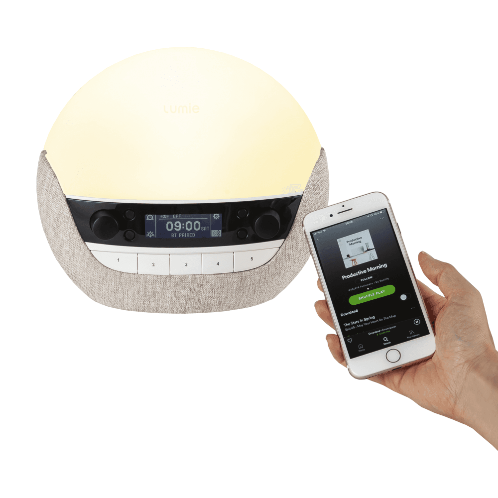 Bodyclock Luxe 700FM Alarm Clock, Grey