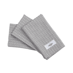 Image showing the Piqué Set of 3 Kitchen Cloths, 35 x 30 cm, Morning Grey product.