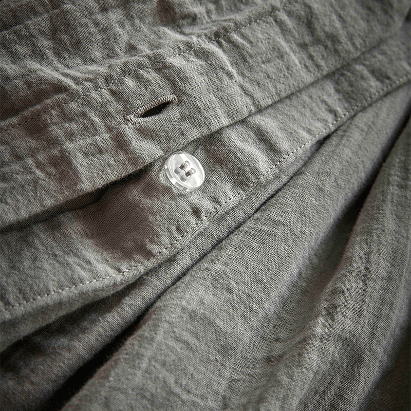 Organic Retreat Fitted Sheet, Super King, Soft Grey