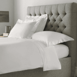 Image showing the Pimlico - 720 Thread Count Egyptian Cotton Double duvet cover, W200 x L200cm, White product.