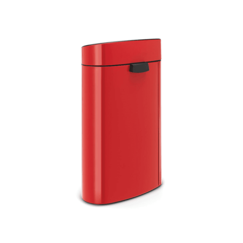 Plastic bucket touch bin, 40 litre, Passion Red