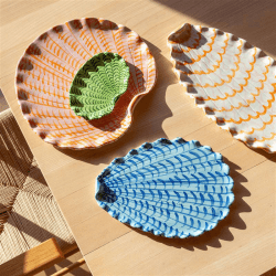 Image showing the Shellegance Plate, 26 x 20cm, blue product.