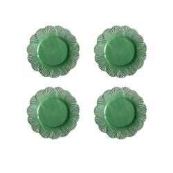 Image showing the Laguna Shell Set of 4 Dinner Plates, H 3cm, W 28cm, D 28cm, Green product.