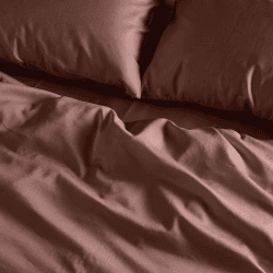 Image showing the Luxe Cotton Pair of Standard Pillowcases, Rust product.