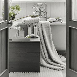 Image showing the Hydrocotton Bath mat, 70 x 110cm, Pearl grey product.
