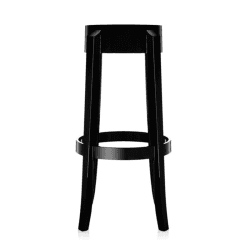 Image showing the Philippe Starck 2005 Charles Ghost Stool, H75cm, Glossy Black product.