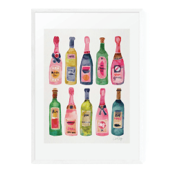 Image showing the Cat Coquillette, Champagne Framed Art Print, Multi product.