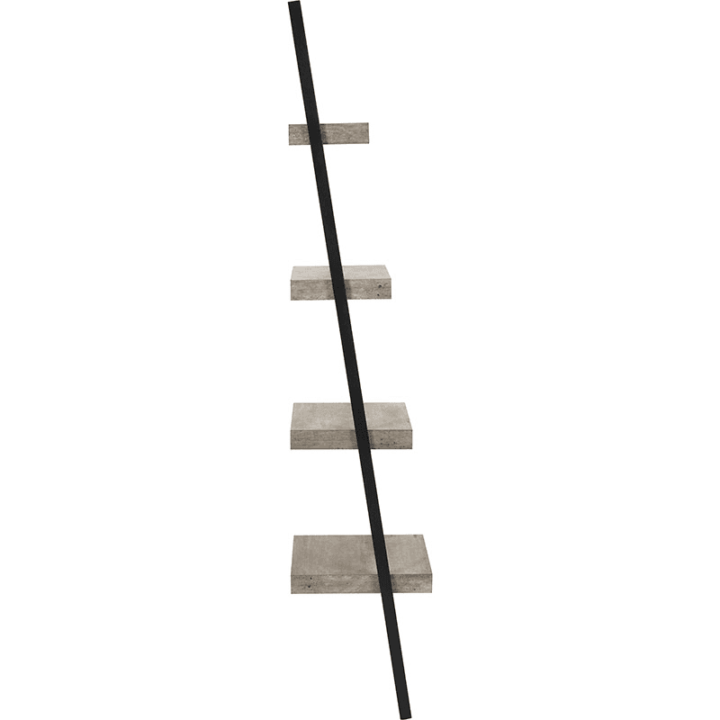 Jersey 4 Shelf Unit, Grey & Black