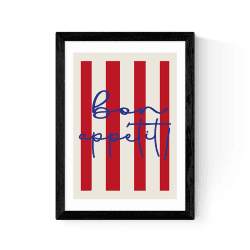 Image showing the Inoui Bon Appetit Print, A3, Black Frame product.