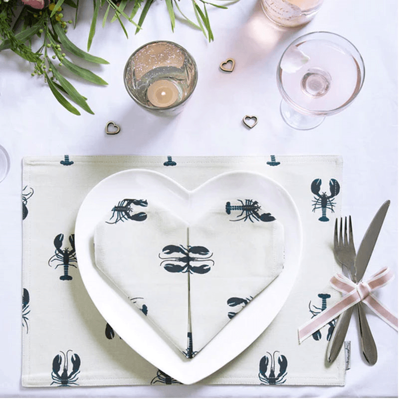 Lobster Fabric placemat, 40 x 30cm