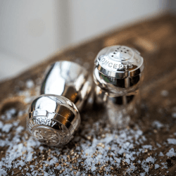 Image showing the Champagne cork salt and pepper set, 5cm, Silver Plate product.