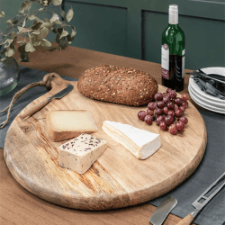 Image showing the Midford Round Serving Board, D61cm, Natural product.
