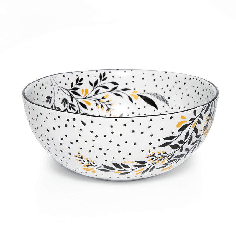 Artisanne Noir Set of 4 Bowls, D15cm, Monochrome