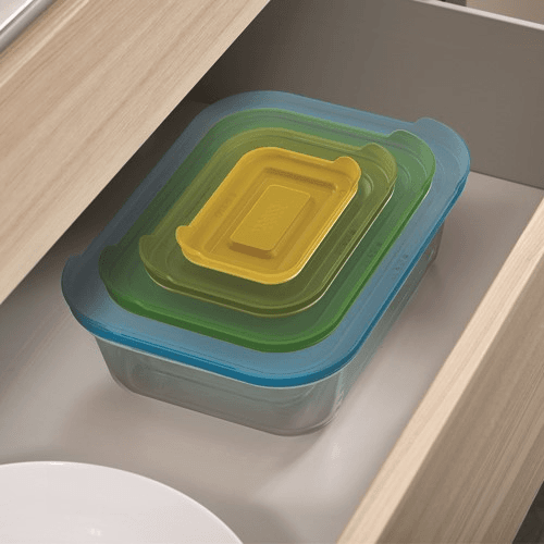 Nest 4 piece glass storage set