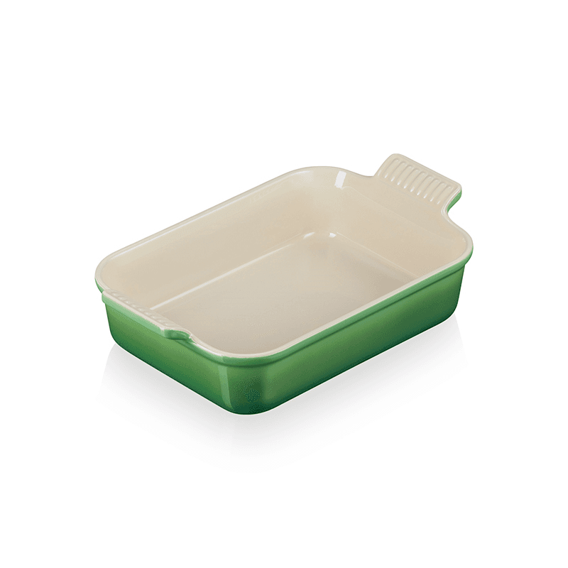 Stoneware Heritage Rectangular Dish, 32cm, Bamboo Green