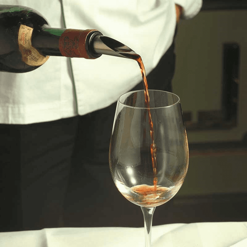 Wine Pourer, Black/Steel
