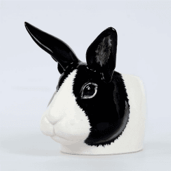 Image showing the Dutch Rabbit Egg Cup, H11cm, Black & White product.