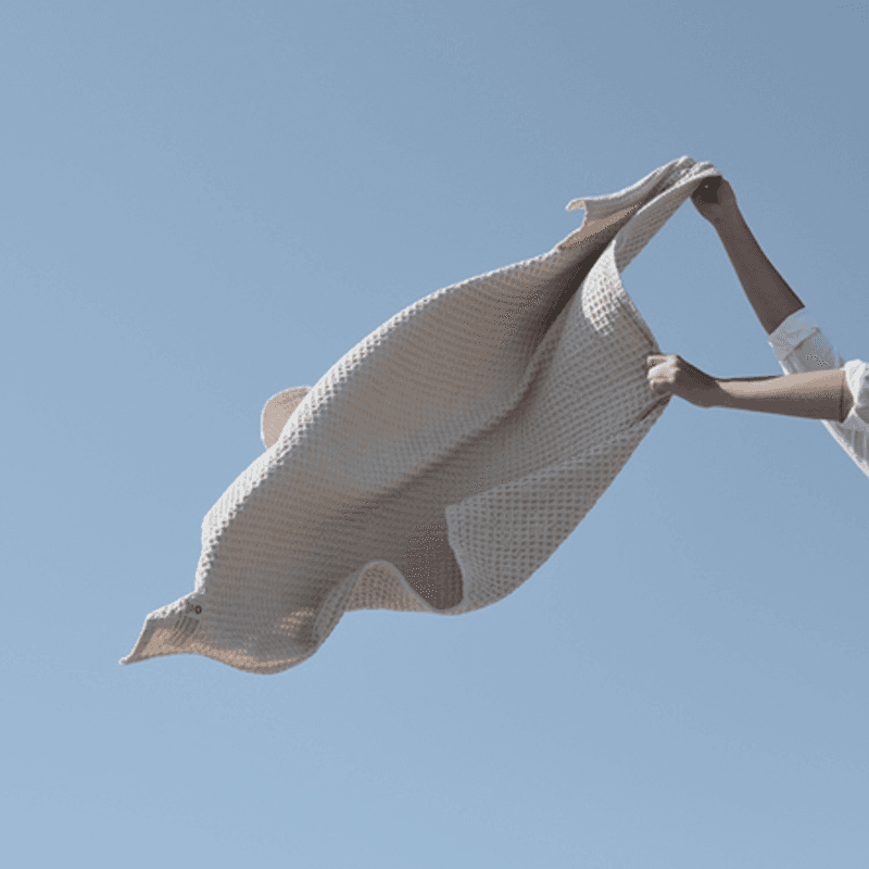 Big Waffle Towel & Blanket, 100 x 150cm, Stone