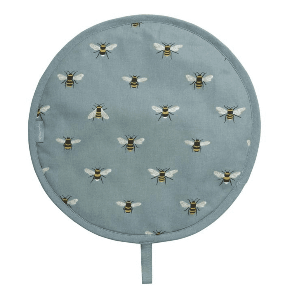 Bees Circular Hob Cover, Teal
