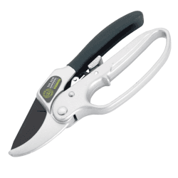 Image showing the Ratchet anvil secateurs, H21 x W8.5cm, Black/Silver product.