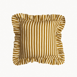 Image showing the Candy Stripe Cushion Cover, 45 x 45 cm, Ochre product.