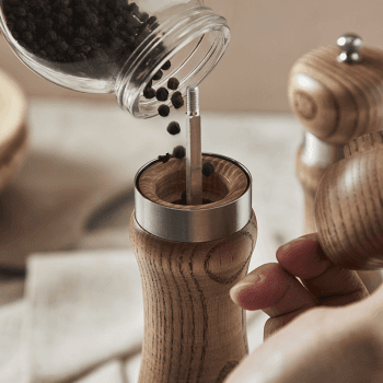 Image showing the Hoxton Vintage Salt & Pepper Mill Set, Ash product.