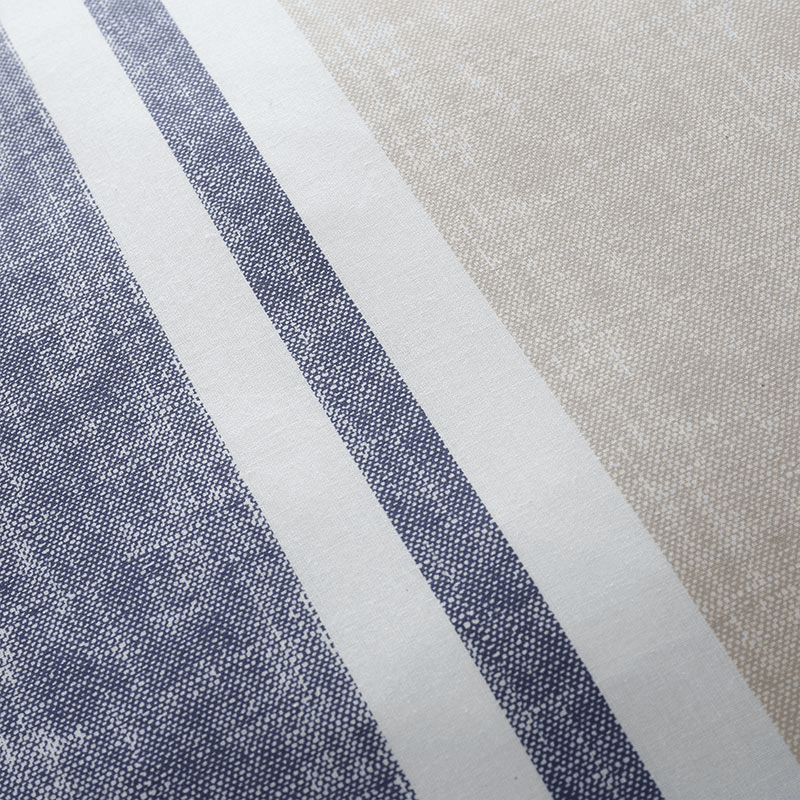 Textured Banded Stripe King Duvet Set, Blue