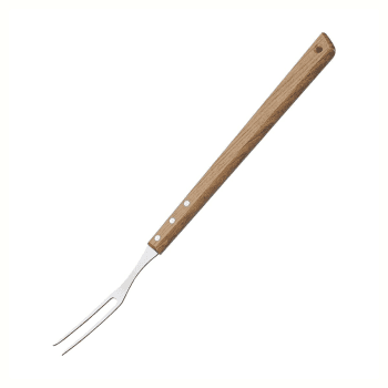 Image showing the Carving Fork, Natural Wood, 41cm, Brown/Silver product.