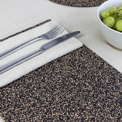 Image showing the Dash Set of 4 Placemats, W25 x L35cm, Black product.
