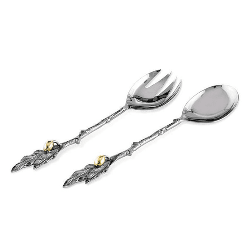 Olive Salad Servers, L28cm, Silver