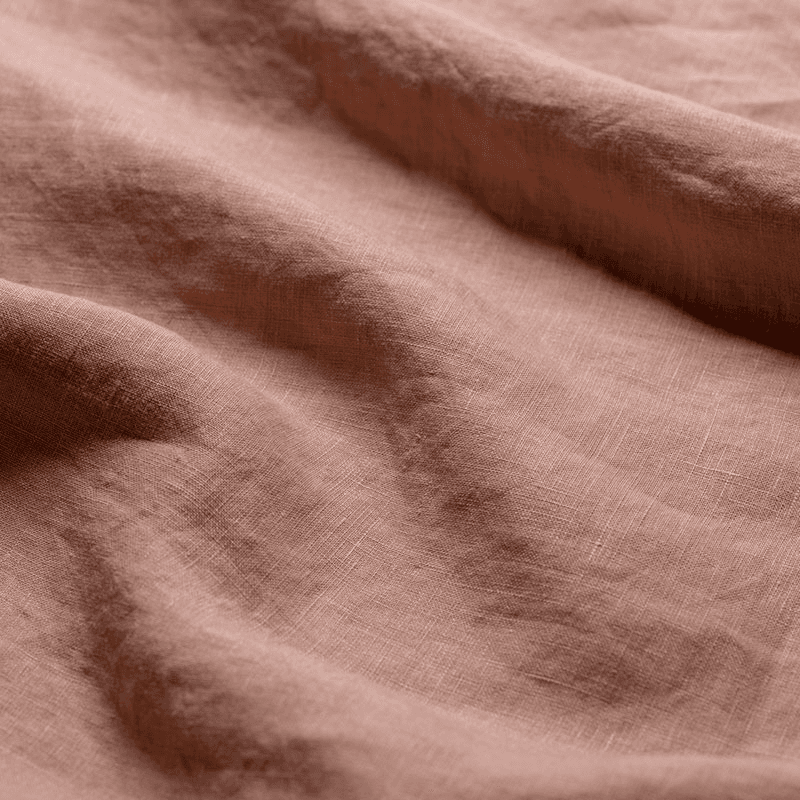 Cotton Linen Mix Pillowcases, Standard, Warm Clay