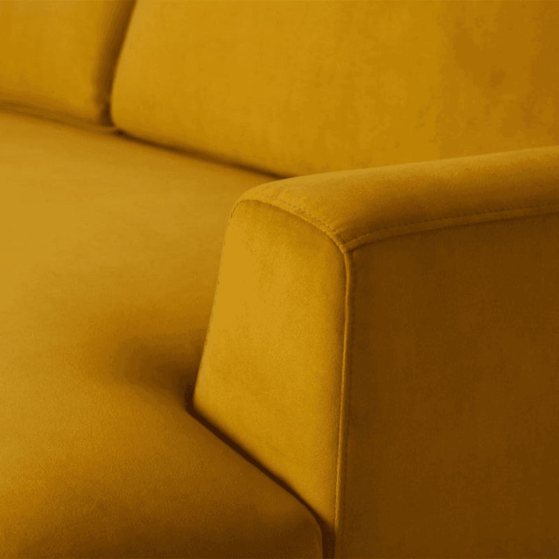 Model 05 2 Seater Velvet Sofa, Mustard