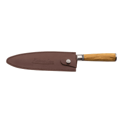 Image showing the Katana Saya Olive Wood Bread Knife, 20cm Damascus Blade product.
