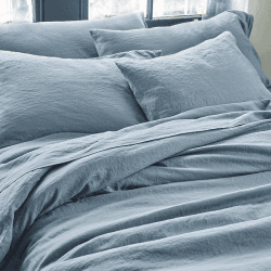 Image showing the Linen Pillowcases, Standard, Dusk Blue product.
