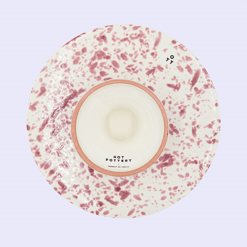 Splatter Cake Stand, D25.5cm, Cranberry
