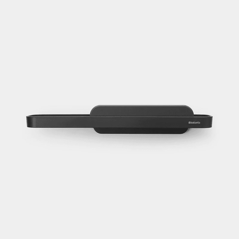 MindSet Shower Shelf With Squeegee, Dark Grey