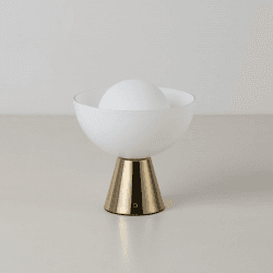 Image showing the Dome Cordless Table Lamp, H22cm, Brass product.