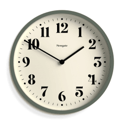 Image showing the Number Four Wall Clock, D30cm, Asparagus Green product.