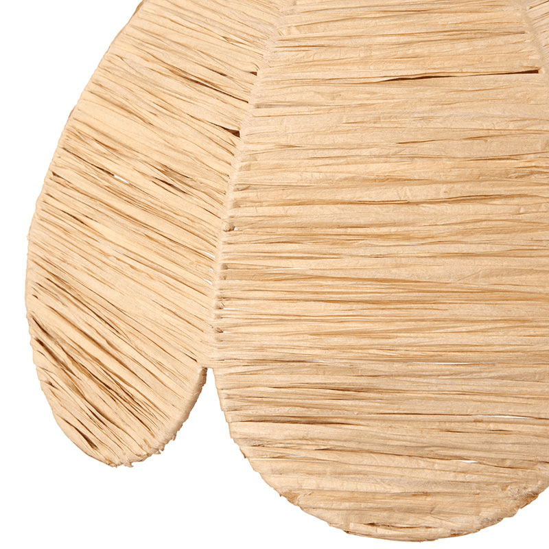 Petal Scalloped Pendant, H118cm, Raffia