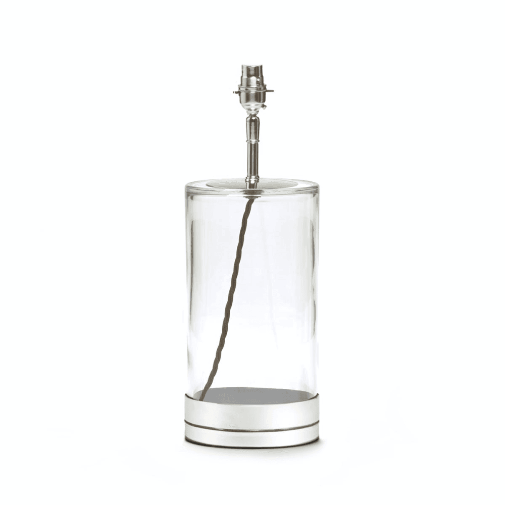 Wisteria Table lamp - base only, H39 x W15cm, Nickel And Clear Glass
