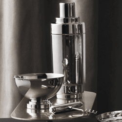 Image showing the Manhattan Cocktail shaker, H20cm x Dia10cm, Mirror Polished Stainless Steel product.