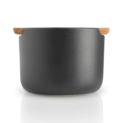 Image showing the Nordic Kitchen Salt Cellar with Lid, Black product.