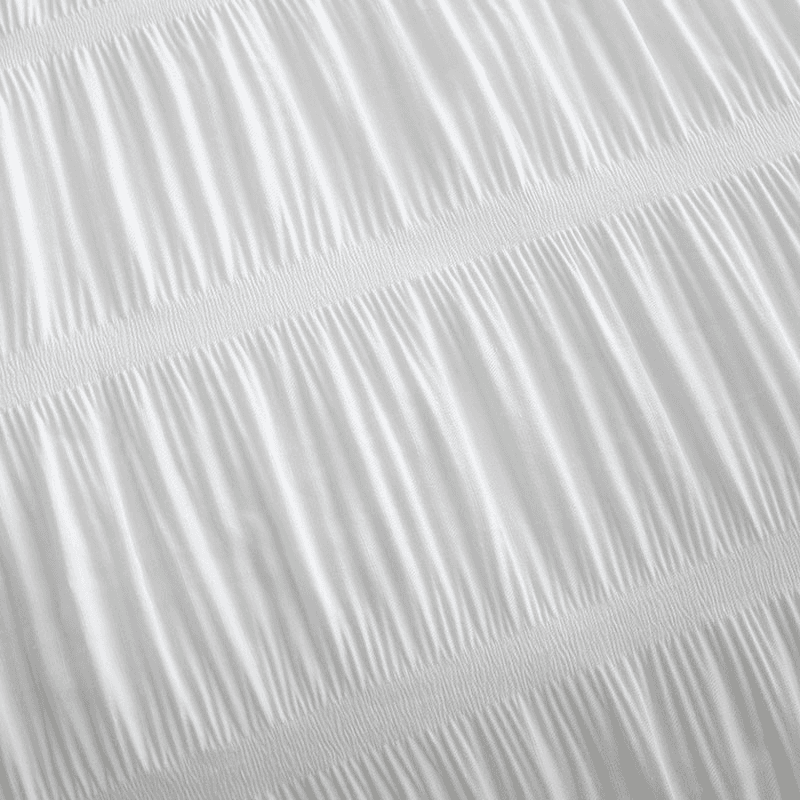 Seersucker Duvet Set, Double, White