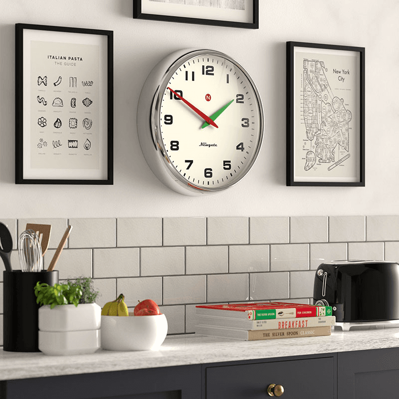Superstore Wall Clock, 40cm, Chrome