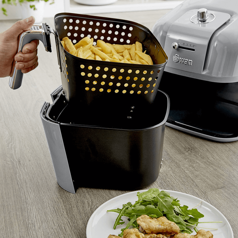 Retro Air Fryer, 6L, Grey