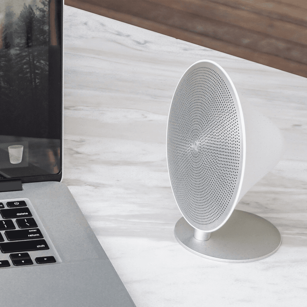 Mini Halo One Bluetooth speaker, H16 x L14 x D6cm, Matt White
