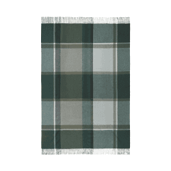 Image showing the Manhattan Plaid Throw, H200cm x W130cm, Evergreen/Botanic Green product.