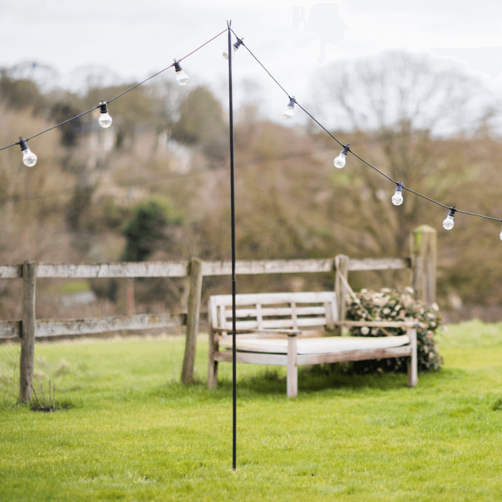 Festoon Pole, H275cm, Black